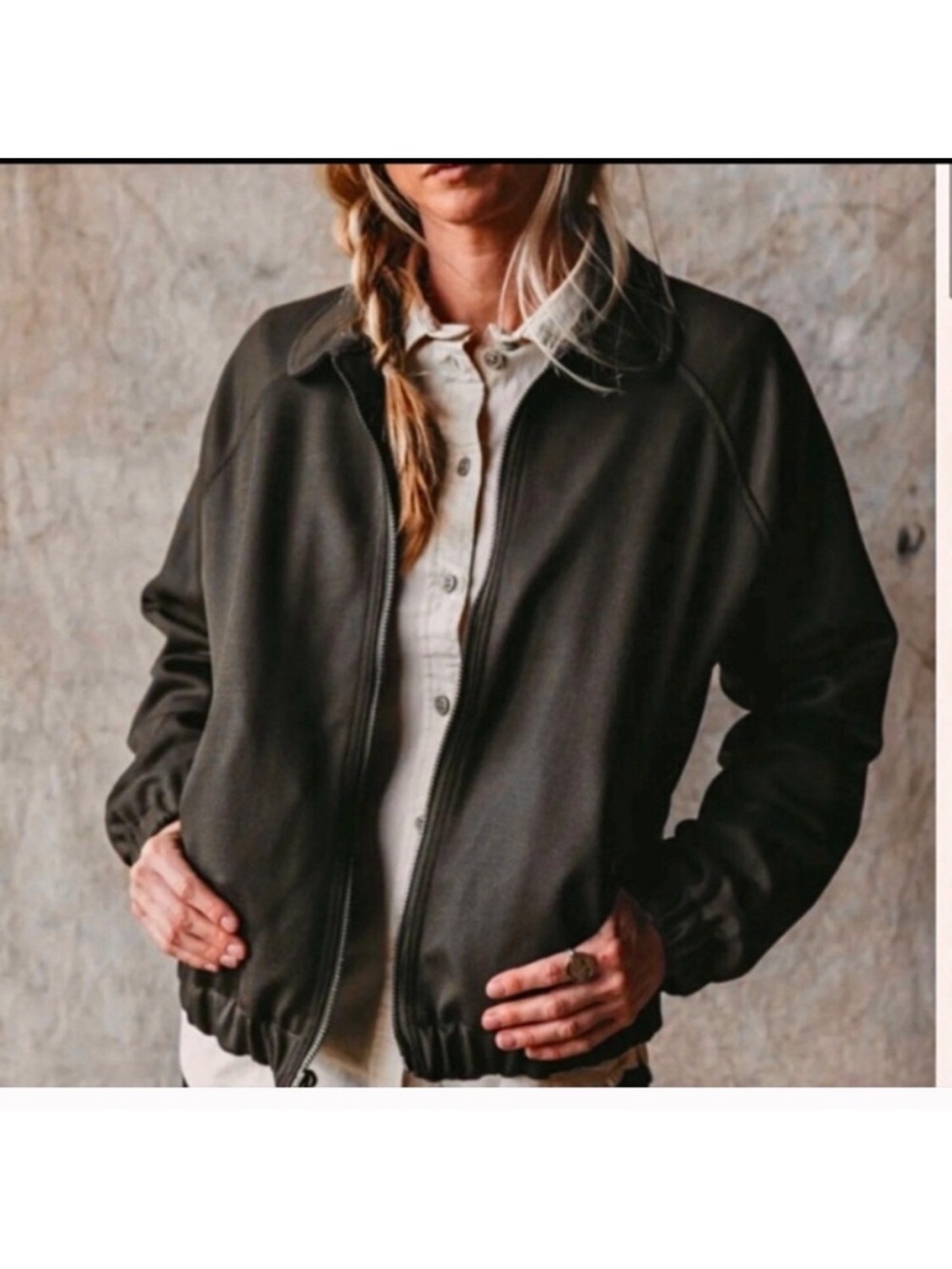 Classic Women's Filson Whipcord green Bomber Jacket - size M EUC
